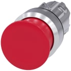 SIEMENS - Pulsante a fungo, 22 mm, rotondo, in metallo lucido, colore rosso, 30 mm