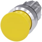 SIEMENS - Pulsante a fungo, 22 mm, rotondo, in metallo lucido, colore giallo, 30 mm