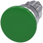 SIEMENS - Pulsante a fungo, 22 mm, rotondo, in metallo lucido, colore verde, 40 mm