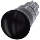SIEMENS - Pulsante, 22 mm, rotondo, in metallo lucido, colore nero, sblocco a rotazione