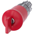 SIEMENS - Pulsante a fungo di ARRESTO DI EMERGENZA, 22 mm, rotondo, in metallo lucido, colore rosso, con serratura O.M.R.