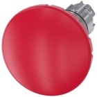 SIEMENS - Pulsante a fungo di ARRESTO DI EMERGENZA, 22 mm, rotondo, in metallo lucido, colore rosso, 60 mm