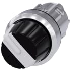 SIEMENS - Selettore, 22 mm, rotondo, in metallo lucido, colore bianco, manopola