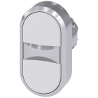 SIEMENS - Pulsante doppio, 22 mm, rotondo, in metallo lucido, colore bianco, bianco