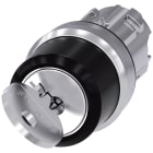 SIEMENS - Selettore a chiave RONIS, 22 mm, rotondo, in metallo lucido, estrazione chiave O