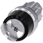 SIEMENS - Selettore a chiave RONIS, 22 mm, rotondo, in metallo lucido, estrazione chiave O