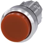 SIEMENS - Pulsante, illuminato, 22 mm, rotondo, in metallo lucido, colore ambra, bottone