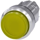 SIEMENS - Pulsante, illuminato, 22 mm, rotondo, in metallo lucido, colore giallo, bottone