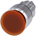 SIEMENS - Pulsante a fungo, illuminato, 22 mm, rotondo, in metallo lucido, colore ambra, 30 mm