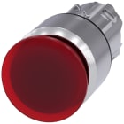 SIEMENS - Pulsante a fungo, illuminato, 22 mm, rotondo, in metallo lucido, colore rosso, 30 mm