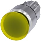 SIEMENS - Pulsante a fungo, illuminato, 22 mm, rotondo, in metallo lucido, colore giallo, 30 mm