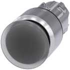 SIEMENS - Pulsante a fungo, illuminato, 22 mm, rotondo, in metallo lucido, trasparente, 30 mm