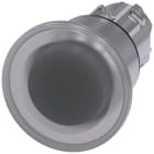 SIEMENS - Pulsante a fungo, illuminato, 22 mm, rotondo, in metallo lucido, trasparente, 40 mm