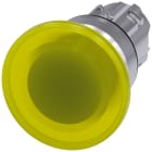 SIEMENS - Pulsante a fungo, illuminato, 22 mm, rotondo, in metallo lucido, colore giallo, 40 mm