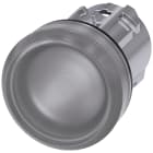 SIEMENS - Indicatore luminoso, 22 mm, rotondo, in metallo lucido, trasparente, gemma, liscia