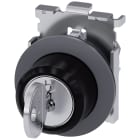 SIEMENS - Selettore a chiave RONIS, 30 mm, rotondo, in metallo opaco, estrazione chiave I+O+II