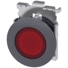 SIEMENS - Pulsante, illuminato, 30 mm, rotondo, in metallo opaco, colore rosso