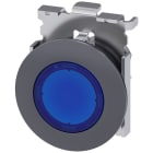 SIEMENS - Pulsante, illuminato, 30 mm, rotondo, in metallo opaco, colore blu