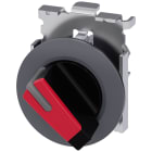 SIEMENS - Selettore, illuminabile, 30 mm, rotondo, in metallo opaco, colore rosso