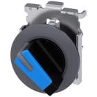 SIEMENS - Selettore, illuminabile, 30 mm, rotondo, in metallo opaco, blu