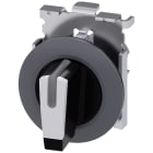 SIEMENS - Selettore, illuminabile, 30 mm, rotondo, in metallo opaco, bianco