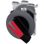 SIEMENS - Selettore, illuminabile, 30 mm, rotondo, in metallo opaco, colore rosso