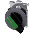 SIEMENS - Selettore, illuminabile, 30 mm, rotondo, in metallo opaco, colore verde