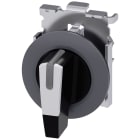 SIEMENS - Selettore, illuminabile, 30 mm, rotondo, in metallo opaco, bianco