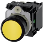 SIEMENS - Pulsante, 22 mm, rotondo, in plastica, colore giallo, bottone, 1NO