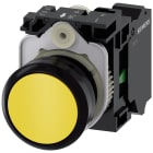 SIEMENS - Pulsante, 22 mm, rotondo, in plastica, colore giallo, bottone, 1NO
