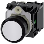 SIEMENS - Pulsante, 22 mm, rotondo, in plastica, colore bianco, bottone, 1NO