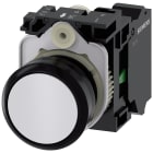 SIEMENS - Pulsante, 22 mm, rotondo, in plastica, colore bianco, bottone, 1NO