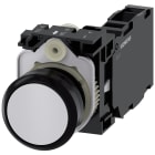 SIEMENS - Pulsante, 22 mm, rotondo, in plastica, colore grigio, bottone, 1NO+1NC