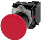 SIEMENS - Pulsante a fungo, 22 mm, rotondo, in plastica, colore rosso, 1NC
