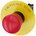SIEMENS - Pulsante a fungo di ARRESTO DI EMERGENZA, 22 mm, rotondo, in plastica, colore rosso, 1NC