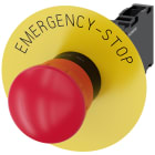 SIEMENS - Pulsante a fungo di ARRESTO DI EMERGENZA, 22 mm, rotondo, in plastica, colore rosso, 1NO+1NC