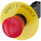 SIEMENS - Pulsante a fungo di ARRESTO DI EMERGENZA, 22 mm, rotondo, in plastica, colore rosso, 1NO+1NC