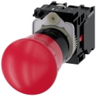 SIEMENS - Pulsante a fungo di ARRESTO DI EMERGENZA, 22 mm, rotondo, in plastica, colore rosso, 1NC, 1NC