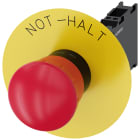 SIEMENS - Pulsante a fungo di ARRESTO DI EMERGENZA, 22 mm, rotondo, in plastica, colore rosso, 1NO+1NC