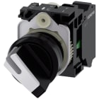 SIEMENS - Selettore, illuminabile, 22 mm, rotondo, in plastica, colore nero, bianco, 1NO