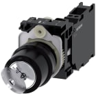 SIEMENS - Selettore a chiave RONIS, 22 mm, rotondo, in plastica, estrazione chiave O+I, 1NO+1NC