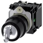 SIEMENS - Selettore a chiave RONIS, 22 mm, rotondo, in plastica, estrazione chiave I+O+II