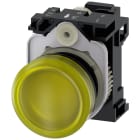 SIEMENS - Indicatore luminoso, 22 mm, rotondo, in plastica, colore giallo, gemma, liscia, AC/DC 24 V