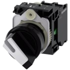 SIEMENS - Selettore, illuminabile, 22 mm, rotondo, in plastica, colore nero, bianco, AC 110 V, 1NO