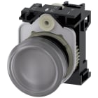 SIEMENS - Indicatore luminoso, 22 mm, rotondo, in plastica, trasparente, gemma, liscia, modulo LED, AC 110 V