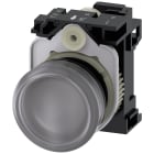 SIEMENS - Indicatore luminoso, 22 mm, rotondo, in plastica, trasparente, gemma, liscia, AC 110 V