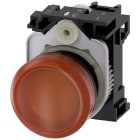 SIEMENS - Indicatore luminoso, 22 mm, rotondo, in plastica, colore ambra, gemma, liscia, AC 230 V