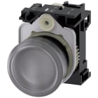SIEMENS - Indicatore luminoso, 22 mm, rotondo, in plastica, trasparente, gemma, liscia, AC 230 V