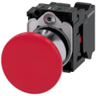 SIEMENS - Pulsante a fungo, 22 mm, rotondo, in metallo lucido, colore rosso, 1NC