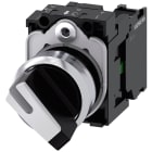 SIEMENS - Selettore, 22 mm, rotondo, in metallo, lucido, bianco, ad impulso, 1NO